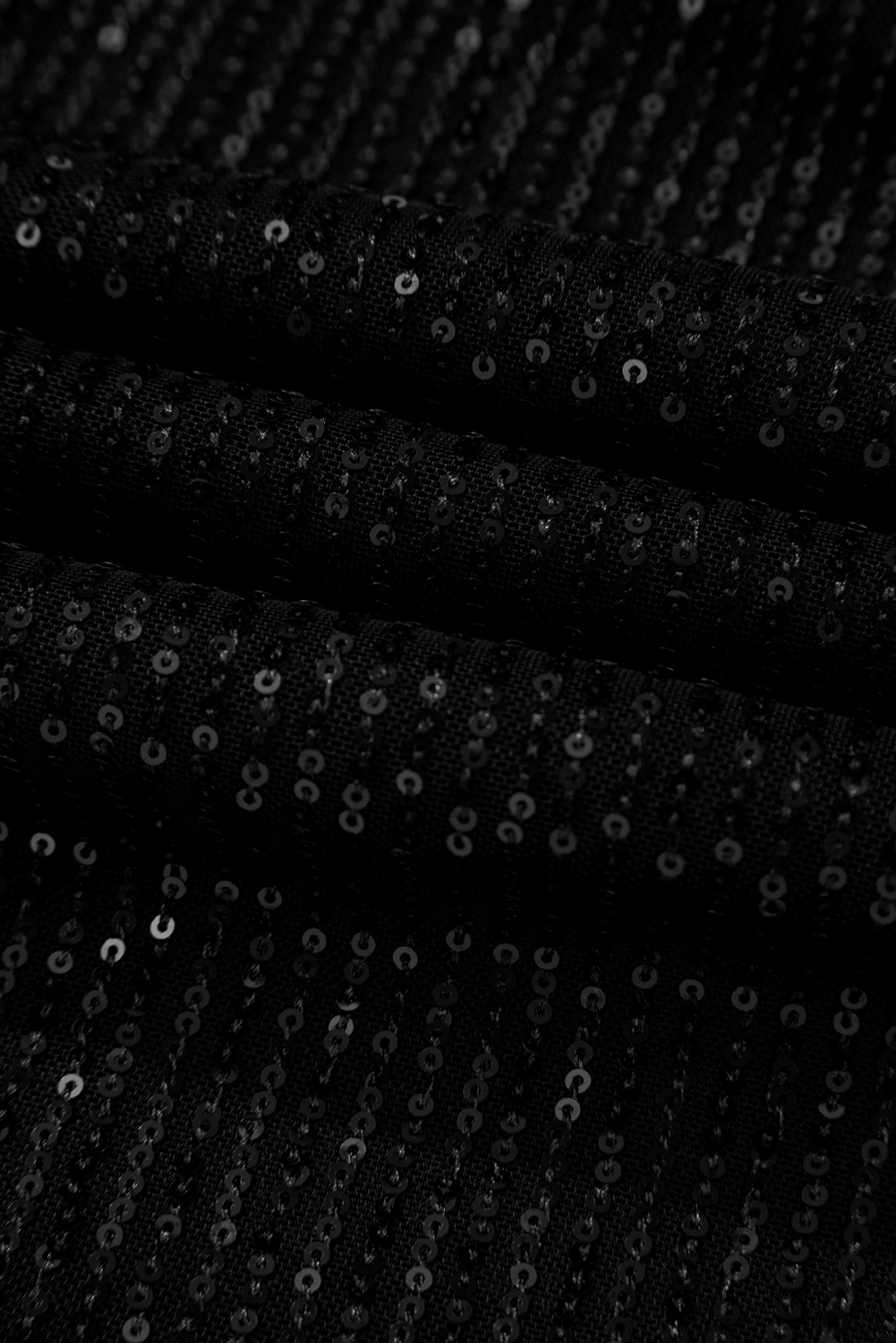 Black Sexy Contrast Spaghetti Strap Sequin Camisole