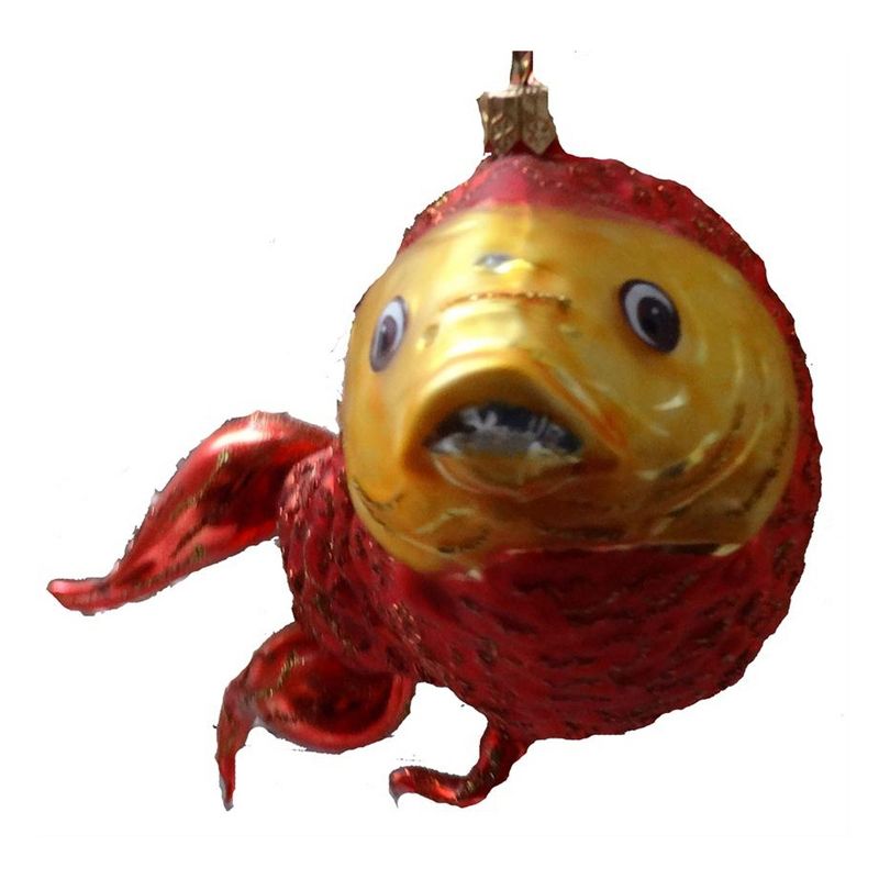 Larry Fraga Golden Lust Christmas Ornament Fish Coy  -  Tree Ornaments