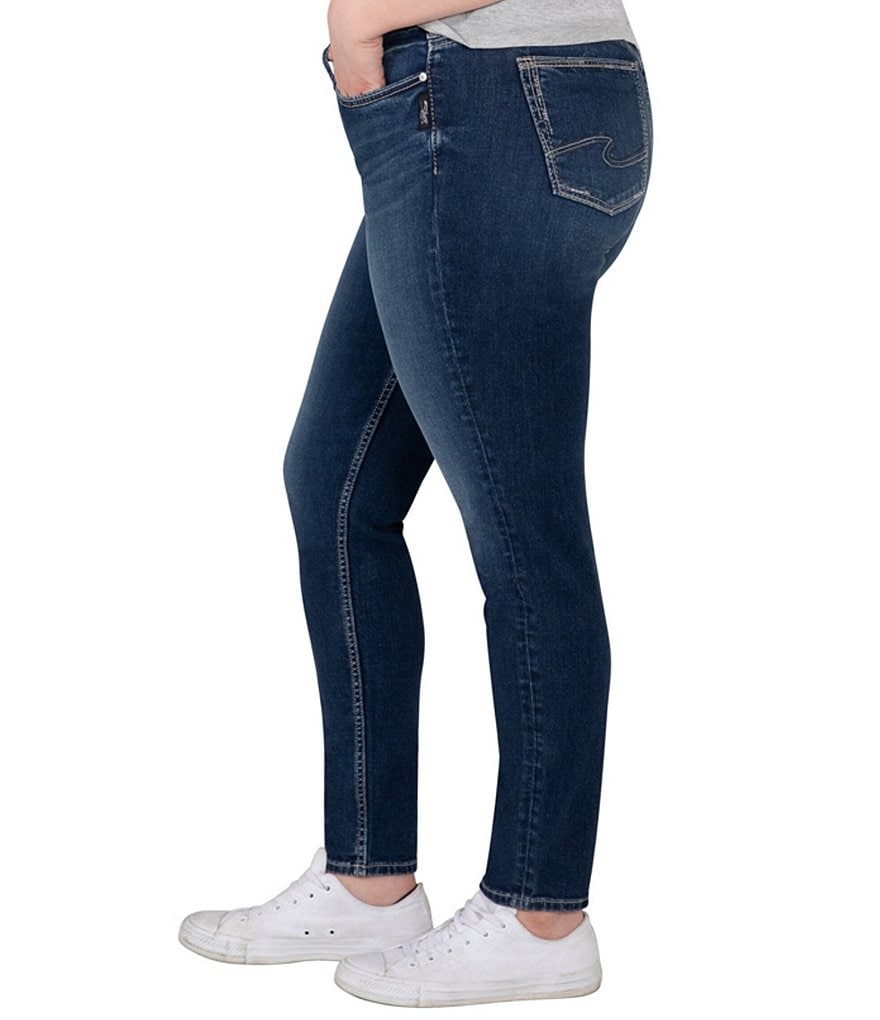 Silver Jeans Co. Plus Size Mid Rise Elyse Skinny Jeans