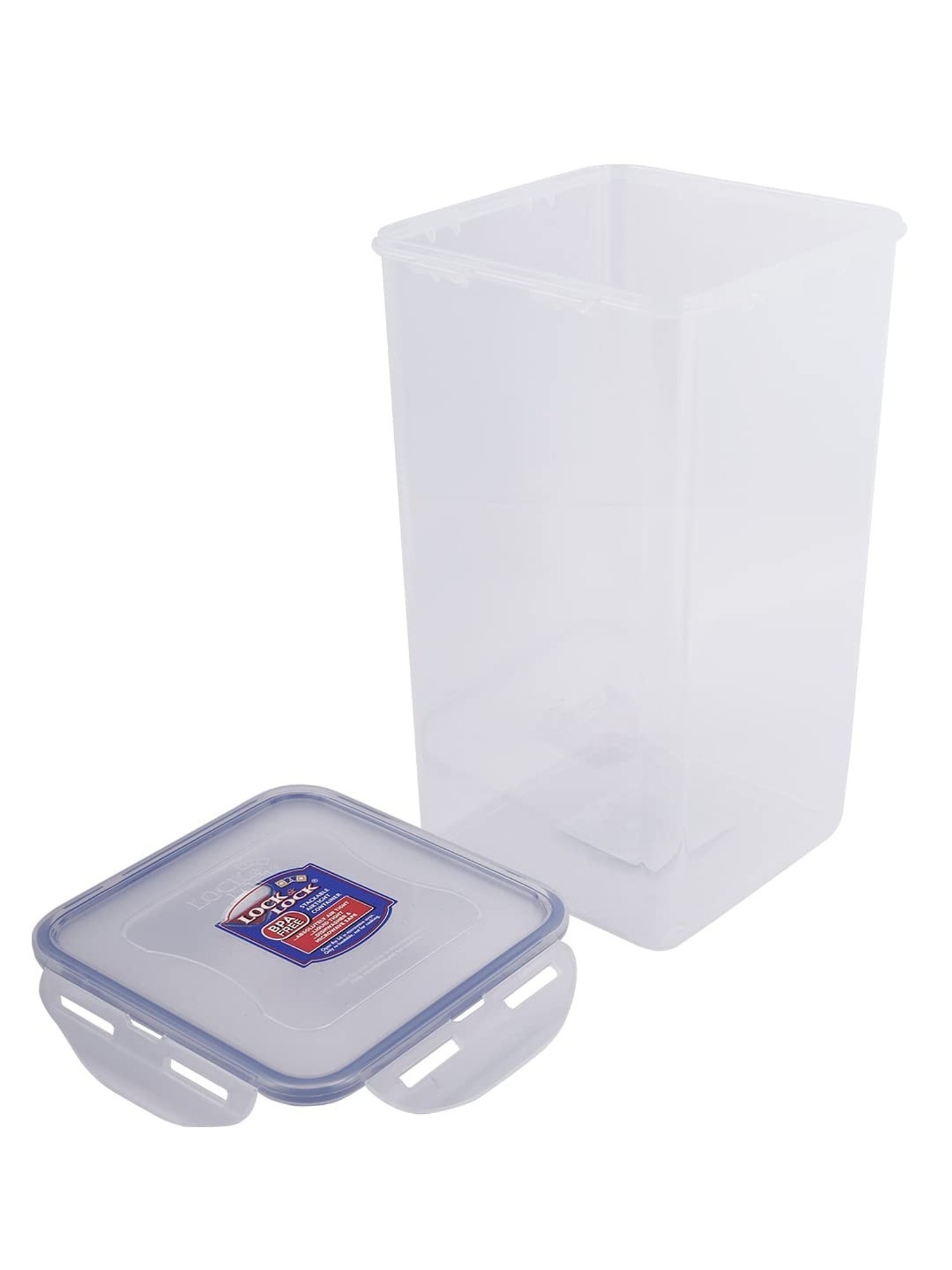 Lock & Lock Transparent Plastic Tall & Square Food Container