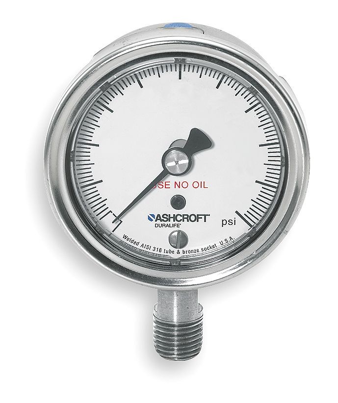 ASHCROFT 251009SW02LX6B3000 Pressure Gauge,0 to 3000 psi,2-1/2In