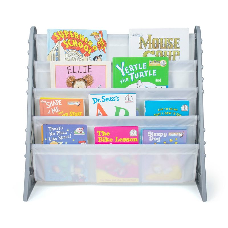 Kids' 4 Tier Bookshelf Organizer Gray/White - Humble Crew