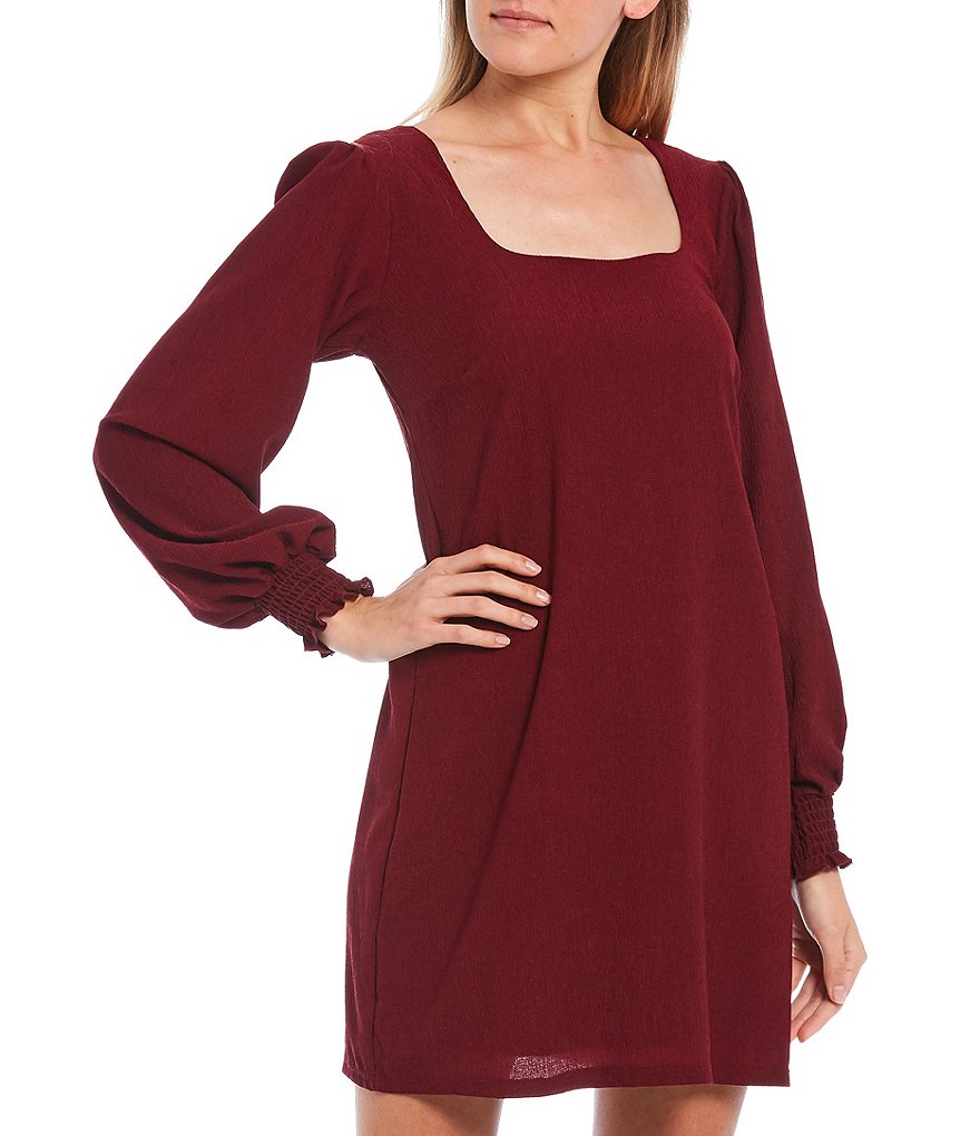 Allison & Kelly Long Sleeve X-Back Trapeze Dress