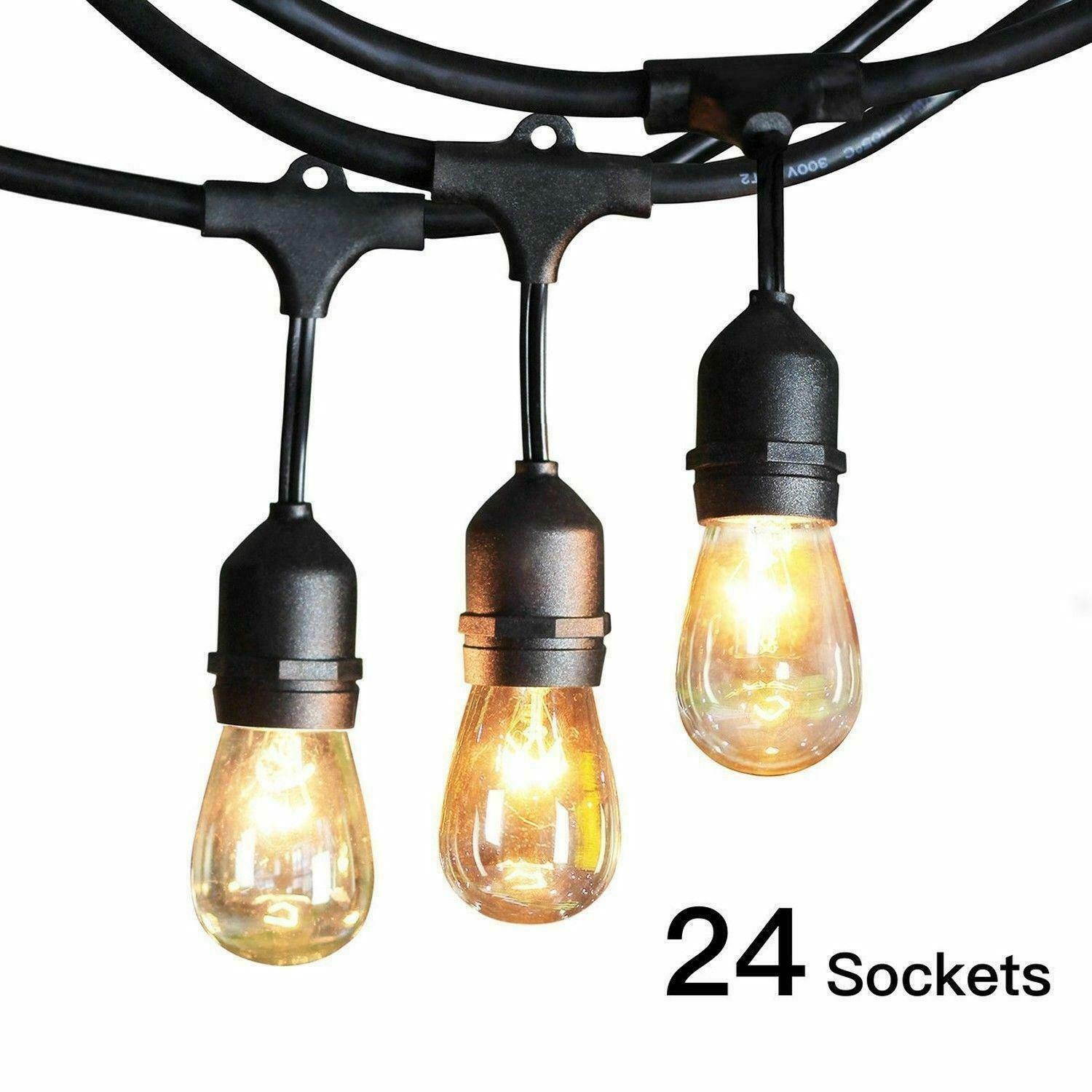 1/2/5/10PCS 48FT Outdoor Commercial Grade Po Globe String Lights Fairy Bulbs