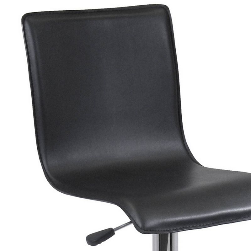 Spectrum High Back L Shaped Air Lift Adjustable Height Barstool Black/Metal - Winsome