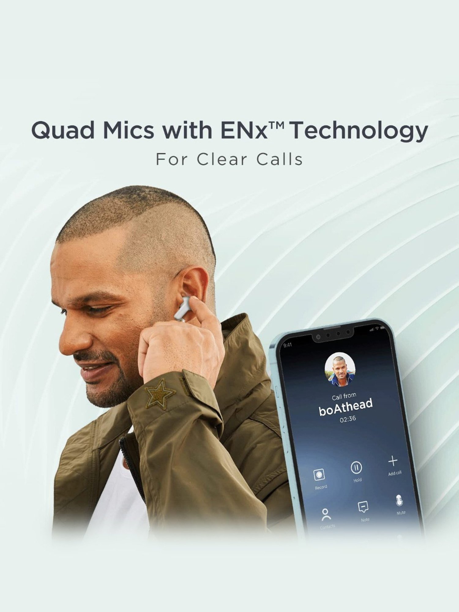 Boat Airdopes 393ANC with Hybrid ANC, Quad Mics ENx & 30Hrs Playback Bluetooth Earbuds (Ivory White)