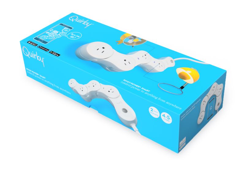 Quirky Pivot Power Smart Outlet &ndash; Two Smart Sockets Work with Amazon Alexa & Google Assistant, No Hub Required