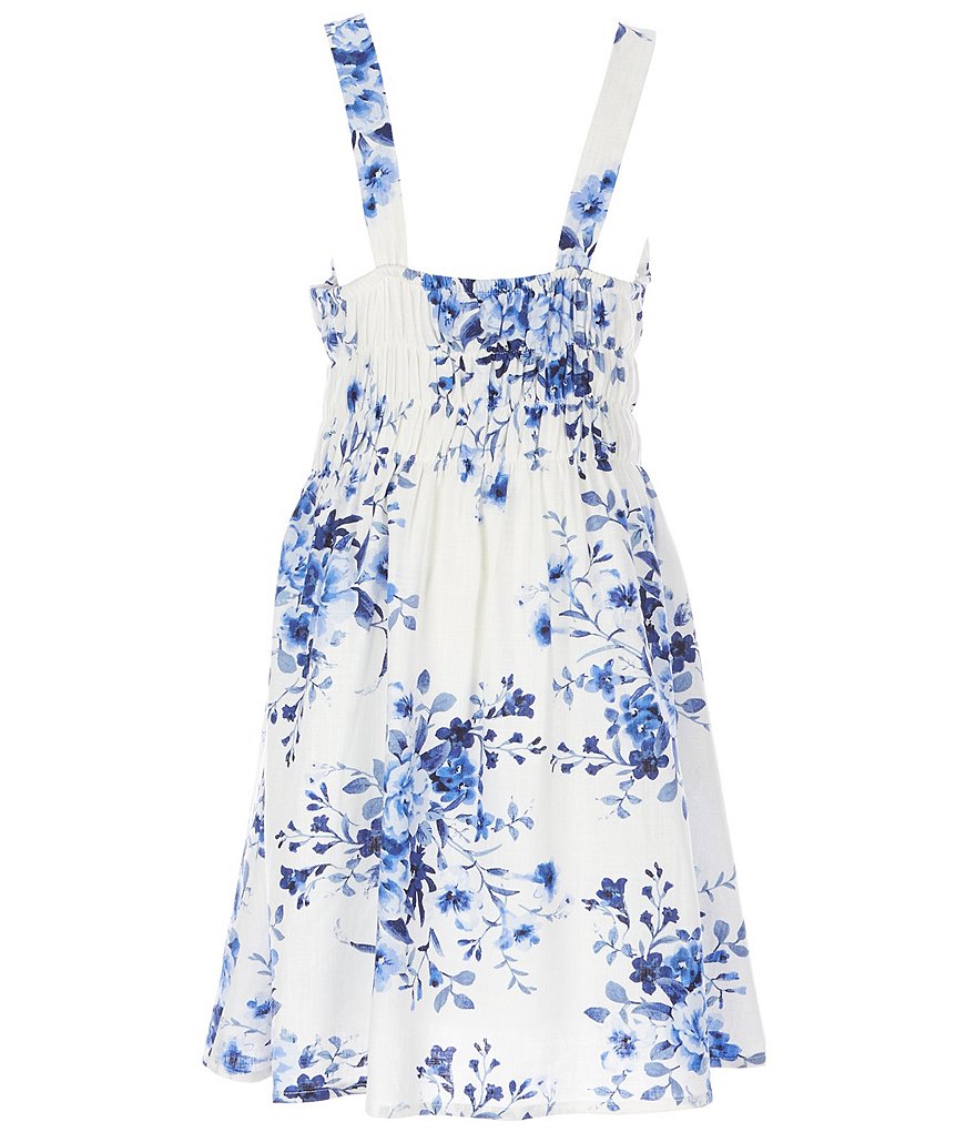 Xtraordinary Big Girls 7-16 Floral Linen Fit-And-Flare Dress