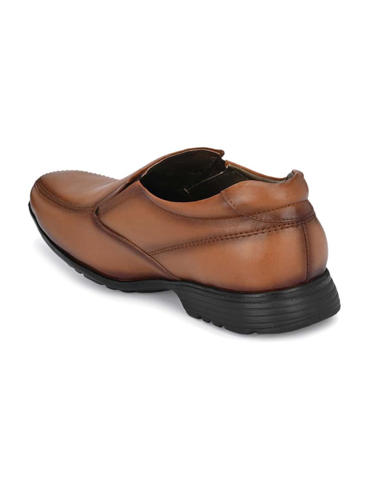 Hitz Men's Tan Formal Slip-Ons