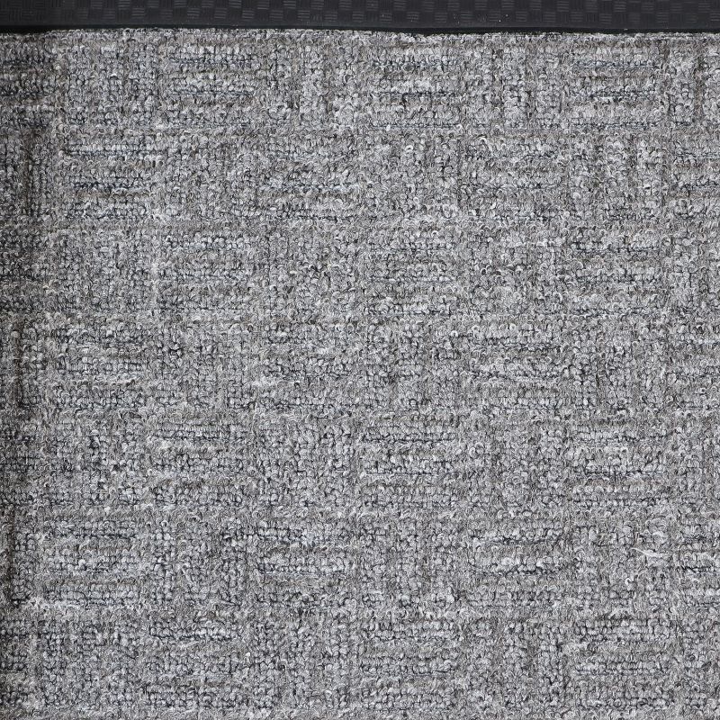 1'6"x2'6" Rectangle Outdoor Pressed or Molded Geometric Accent Rug Gray - Sunnydaze Decor