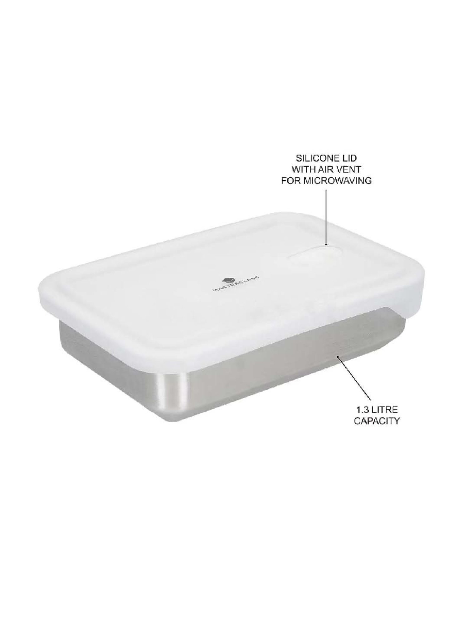 MasterClass Grey Stainless Steel Snack Dish (1.3 L)