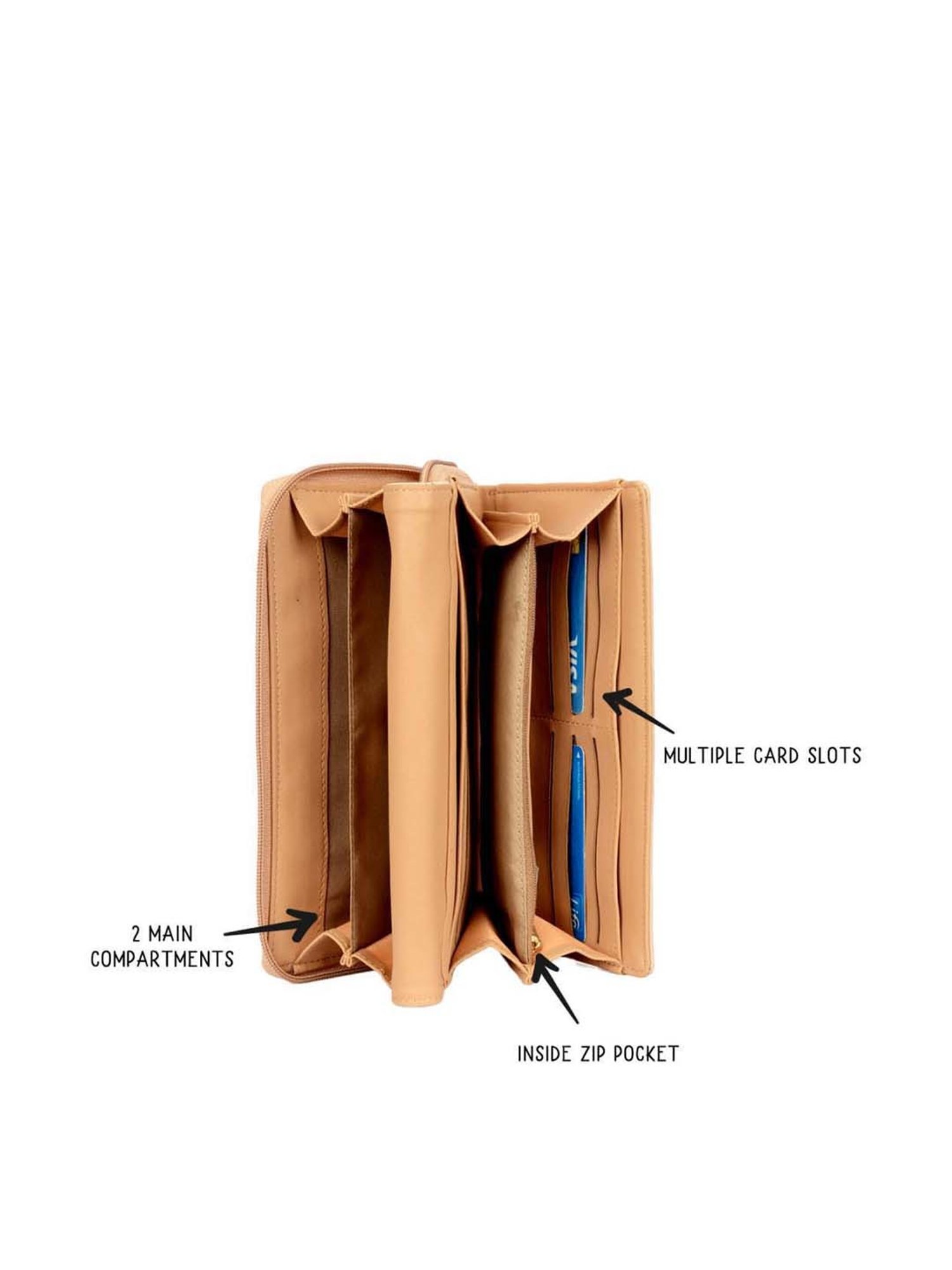 Baggit Beige Solid Wallet for Women