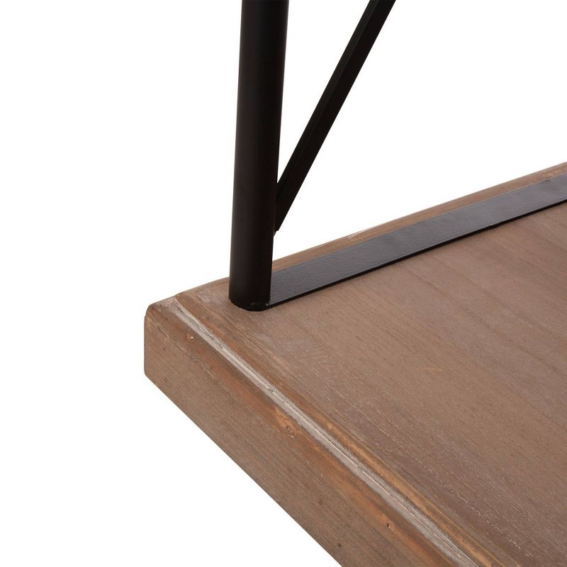 French Vintage Antiqued Finish Console Table Brown - Glitzhome