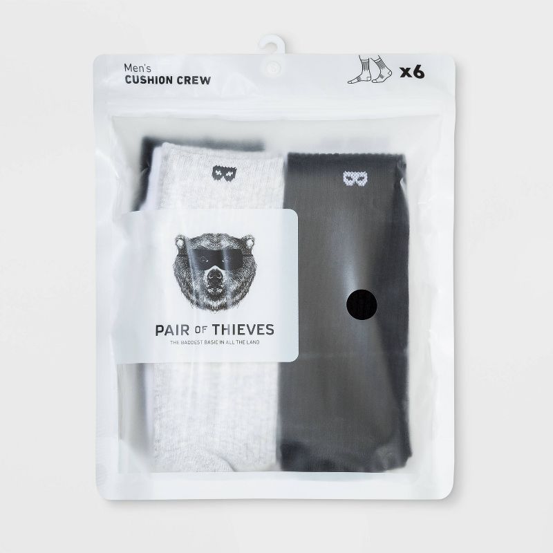 Pair of Thieves Men's 6pk Crew Socks - 8-12