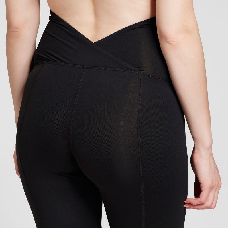 Maternity Crossover Panel® Active Bootcut Pants - Isabel Maternity™ by Ingrid & Isabel® Black XS
