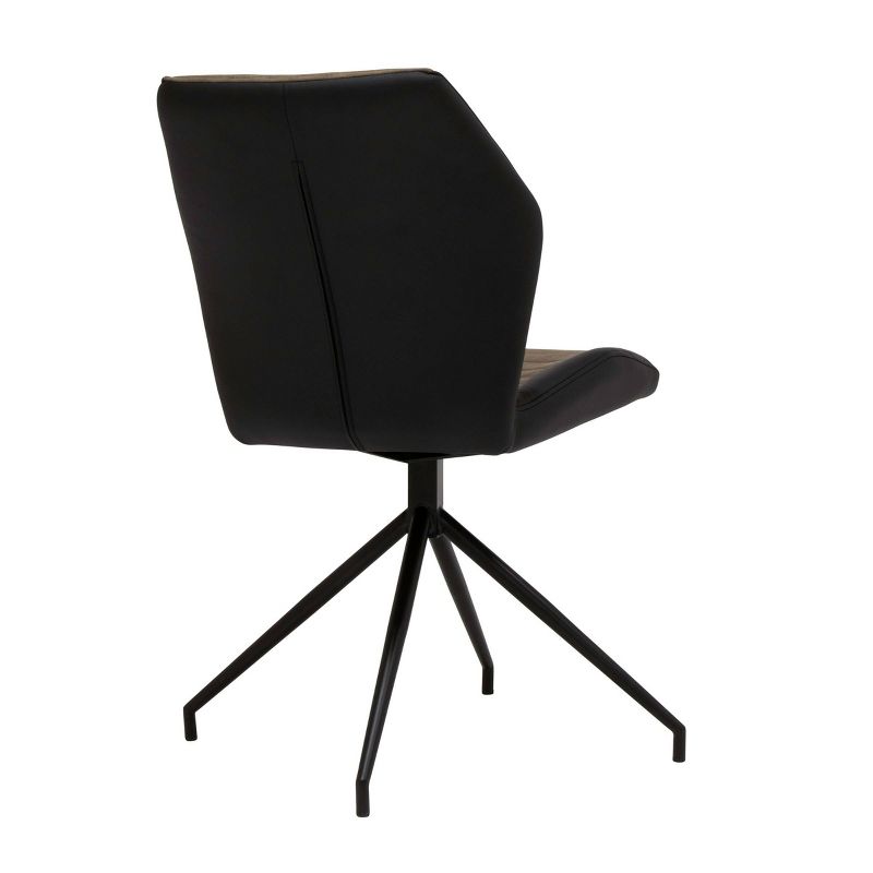 Gladstone Two-Tone Swivel Office Chair Black/Brown - Calico Designs