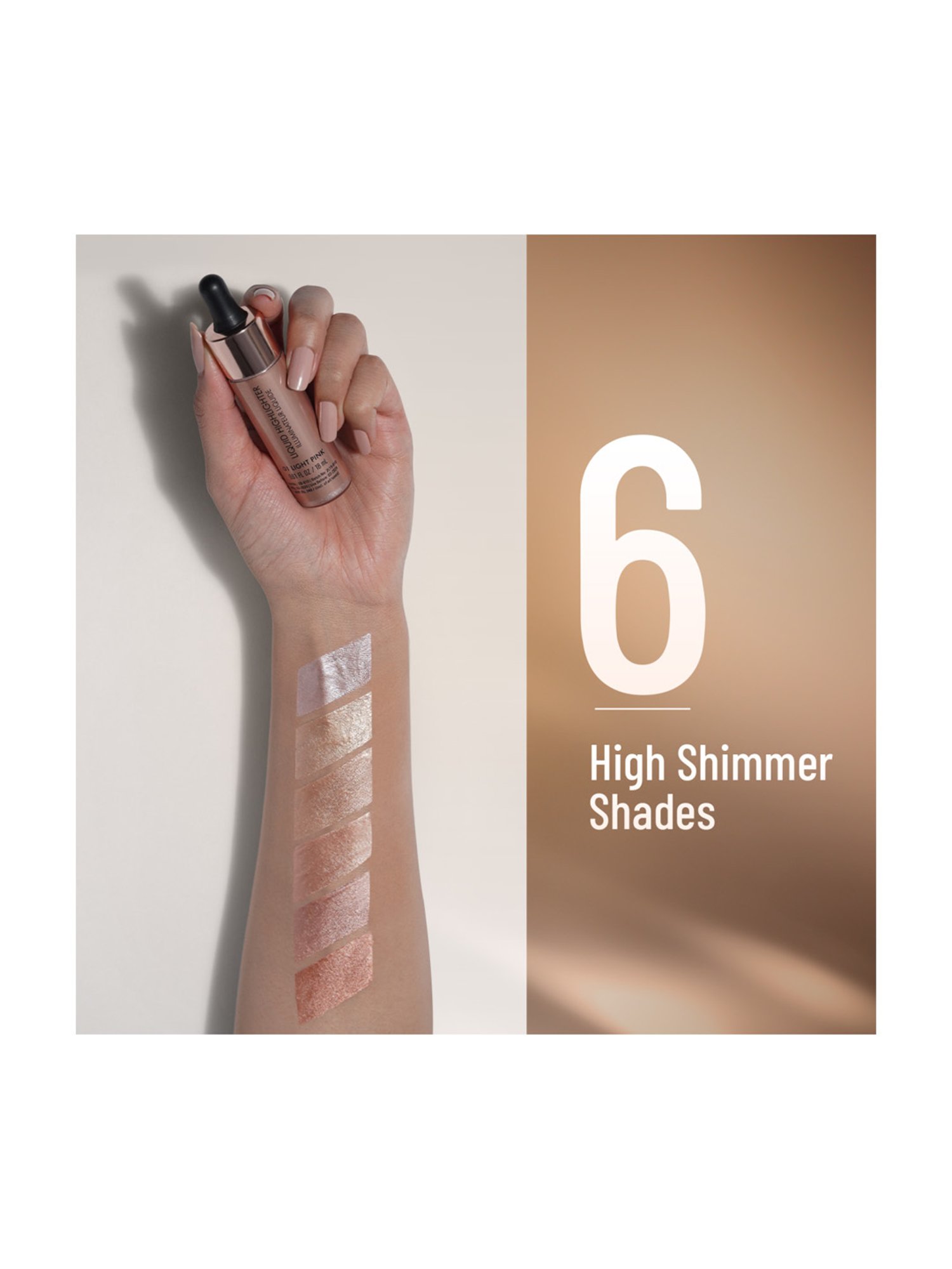 SWISS BEAUTY Drop & Glow Liquid Highlighter Illuminator Rose Gold - 18 ml