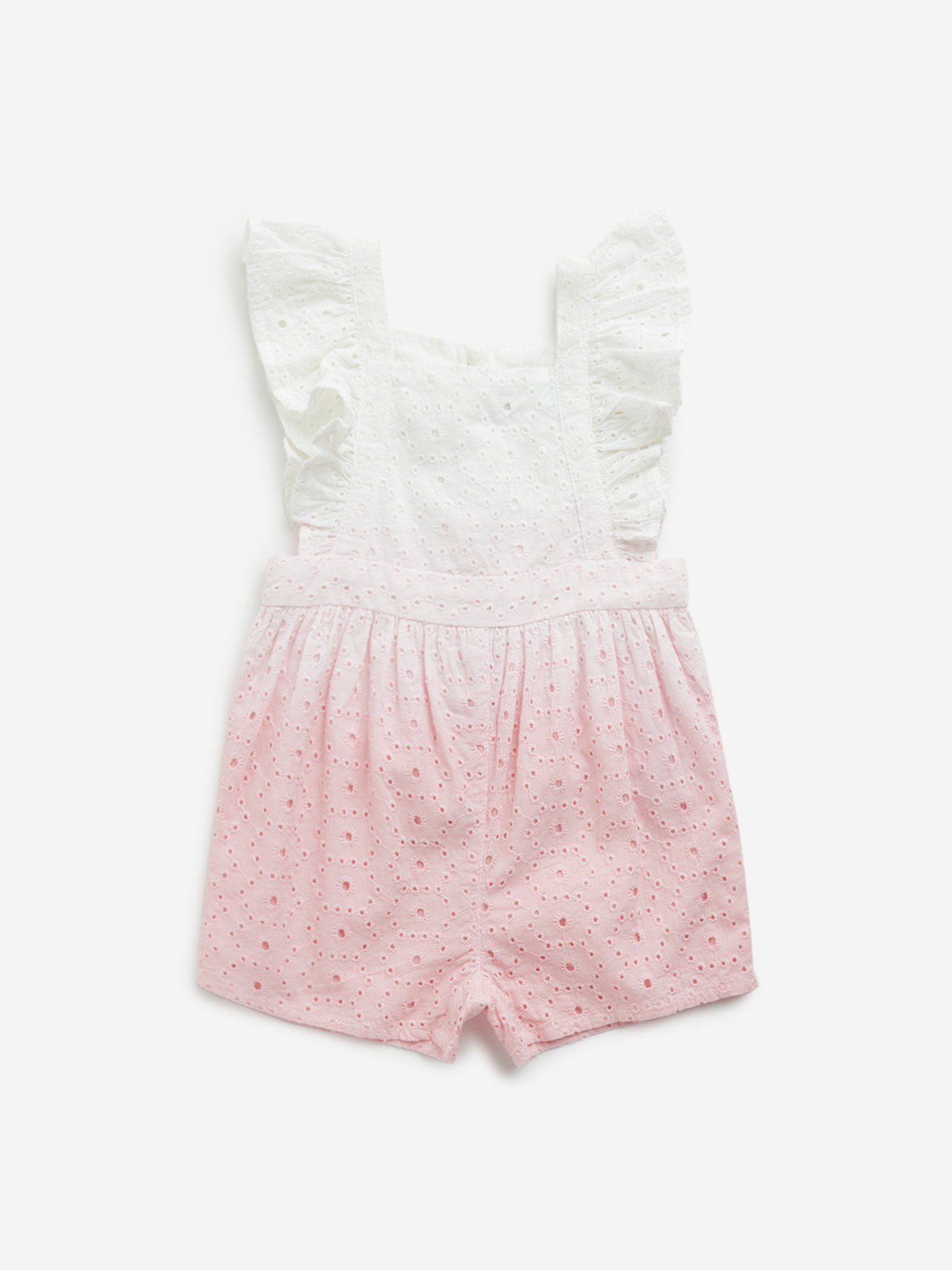 Budding Bees Kids Blue Ombre Jumpsuit with Attached Bow