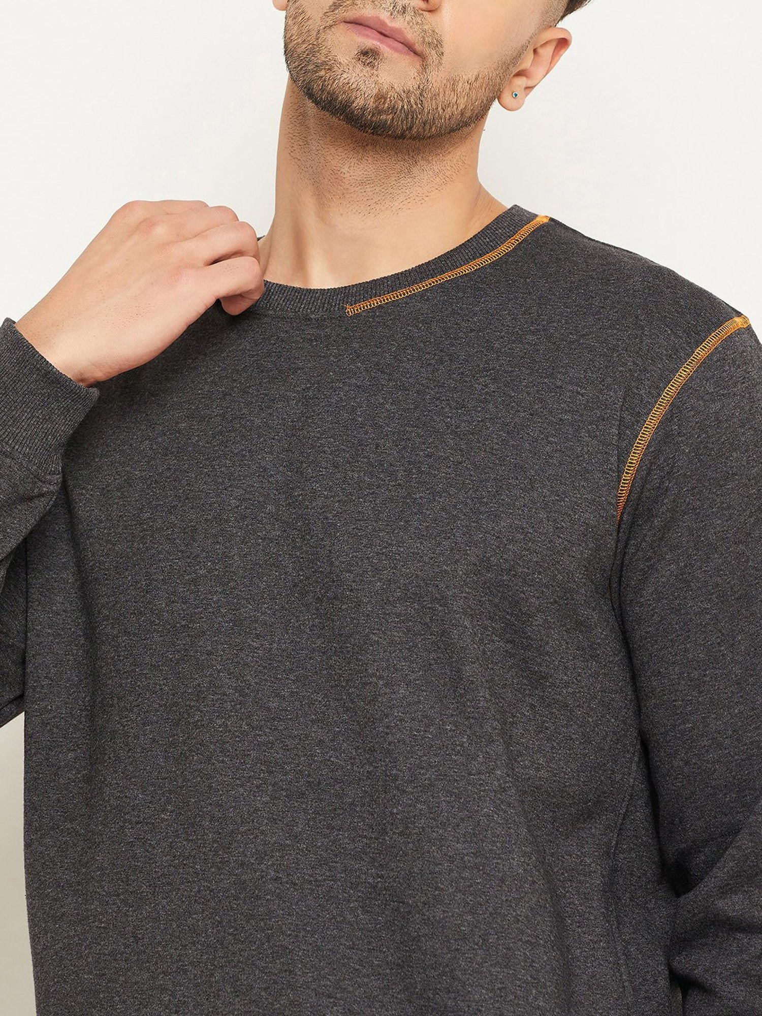 Forca Black Regular Fit Printed Sweatshirt