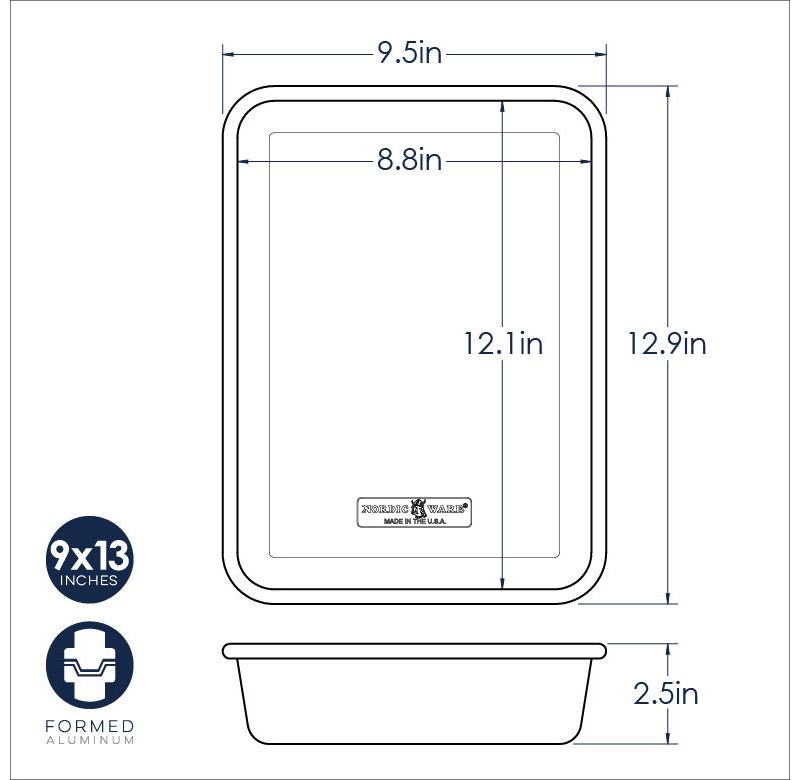 Nordic Ware Natural Aluminum Commercial Rectangular Cake Pan