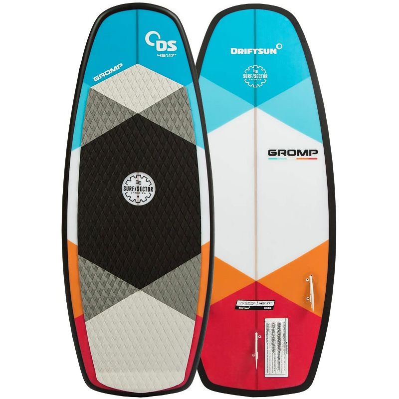 Driftsun 3 Foot 9 Inch Beginner to Intermediate Wave Riding Children Gromp Wakesurf Board with 3 Removable FCS Style Fins Double Concave Base