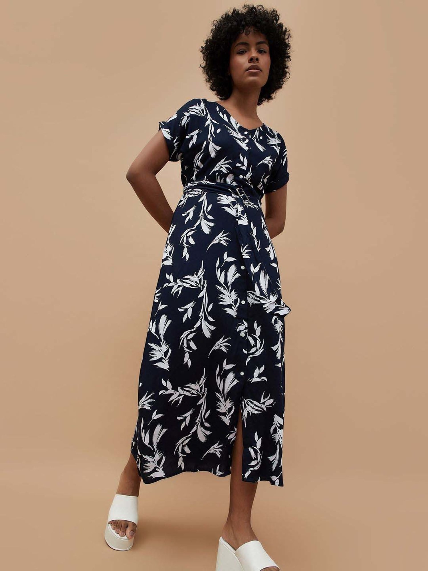 Fame Forever by Lifestyle Blue Printed A-Line Dress