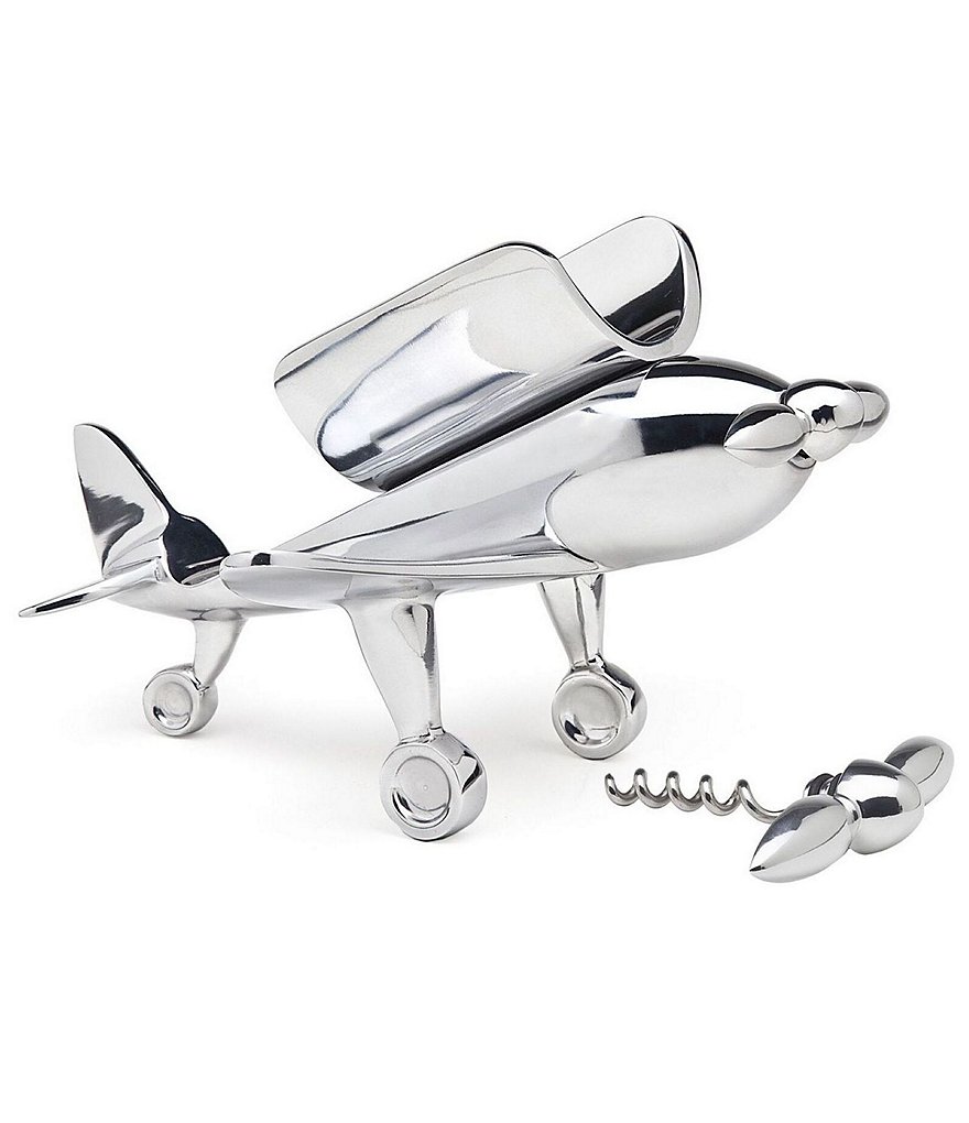 Godinger Airplane Wine Bottle Holder with Corkscrew