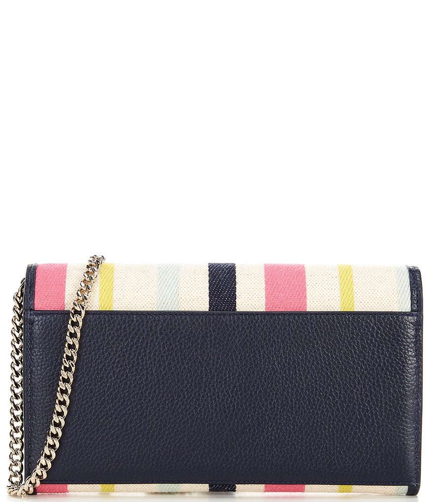 kate spade new york Roulette Breezy Stripe Chain Clutch