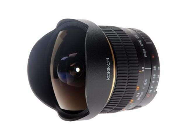 Rokinon FE8MC 8mm f/3.5 Aspherical Fisheye Lens for Canon DSLR Cameras Black