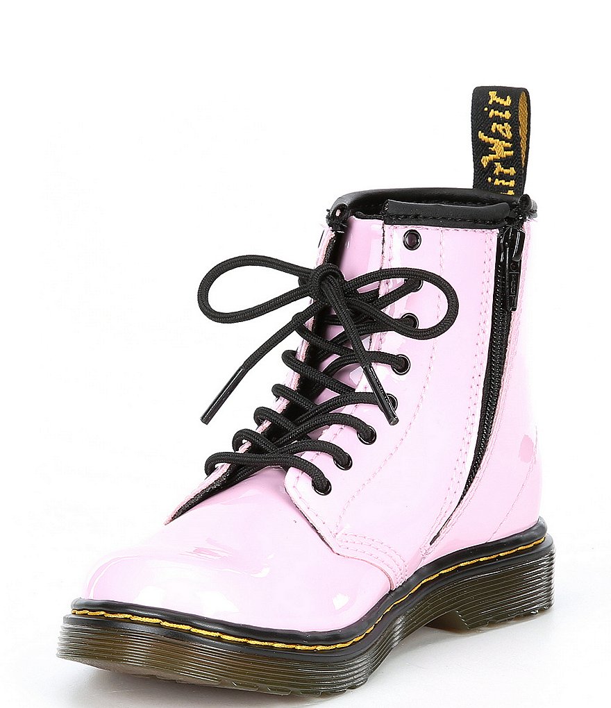 Dr. Martens Girl's 1460 Lace-Up Patent Leather Combat Boots (Toddler)