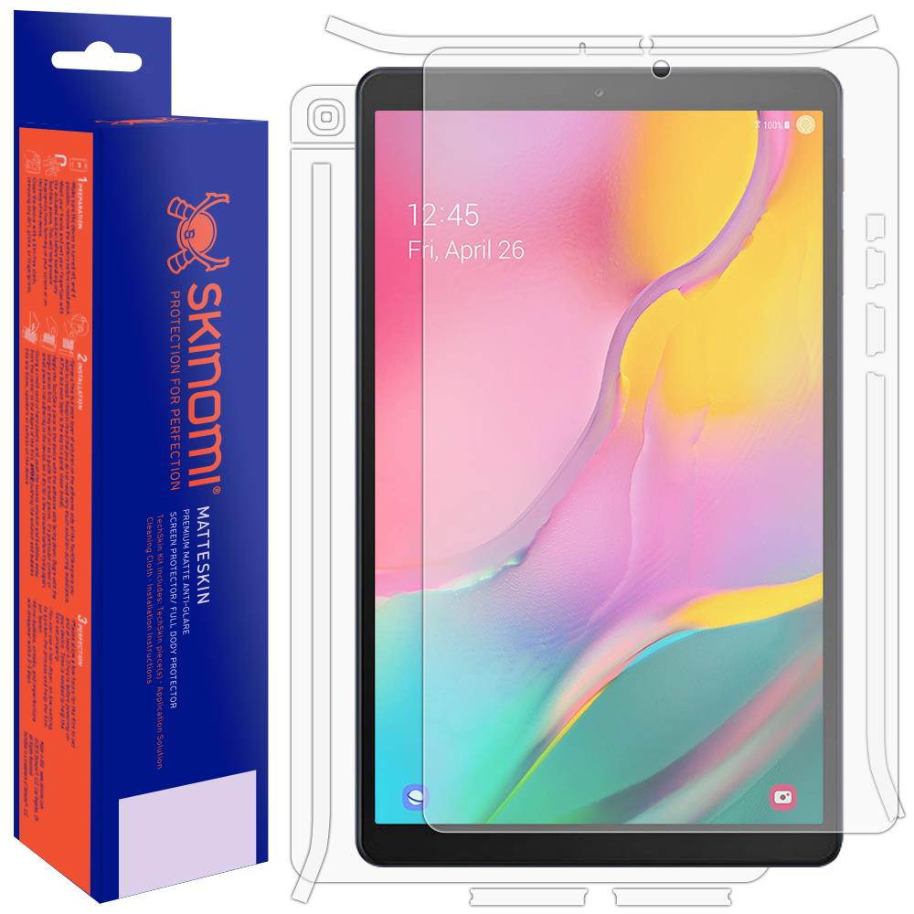 Samsung Galaxy Tab A 10.1 Screen Protector + Full Body [SM-T515, 2019], Skinomi MatteSkin Full Skin Coverage + Screen Protector for Samsung Galaxy Tab A 10.1 Anti-Glare and Bubble-Free Shield