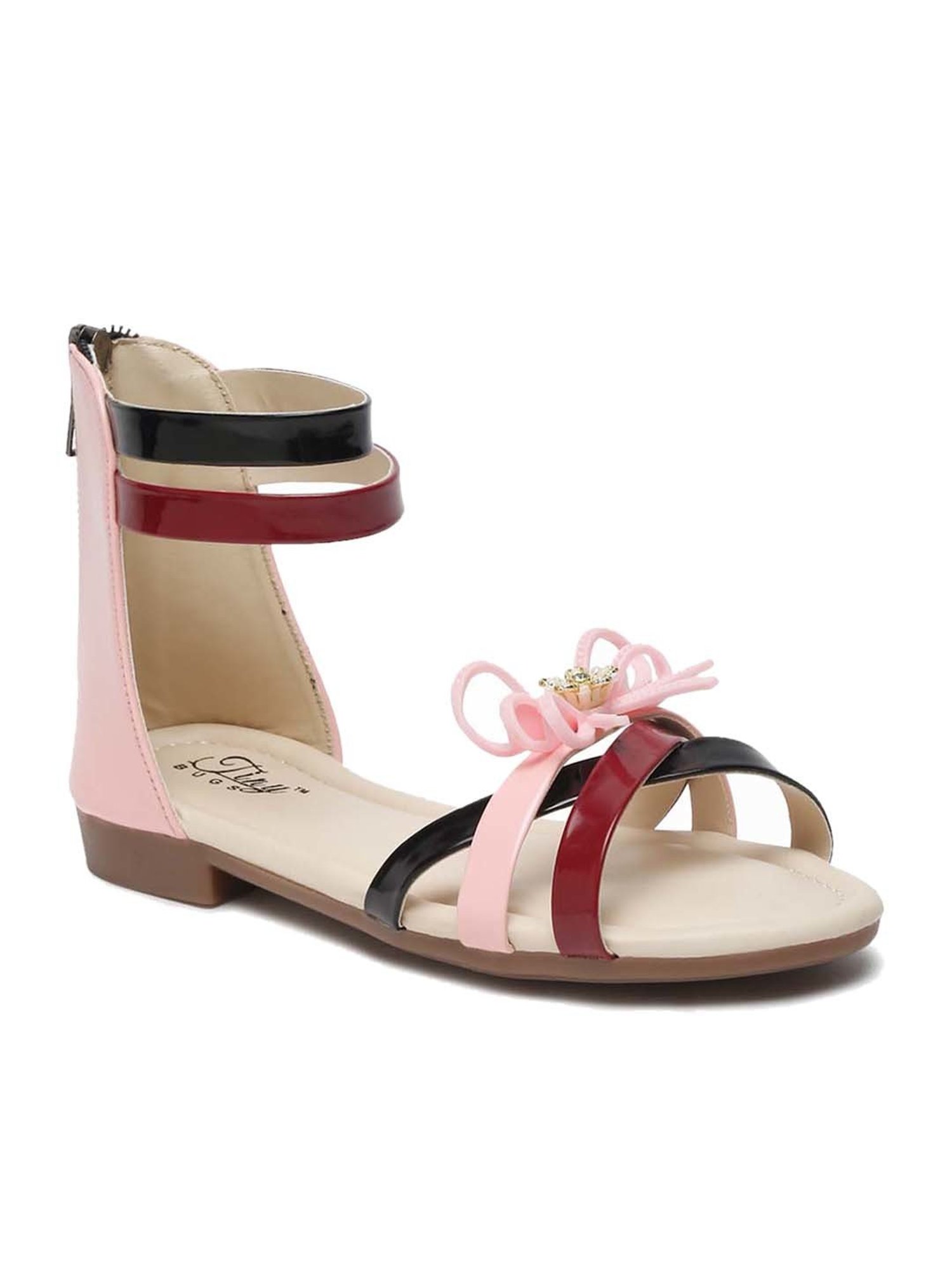 Tiny Bugs Kids Multicolor Cross Strap Sandals