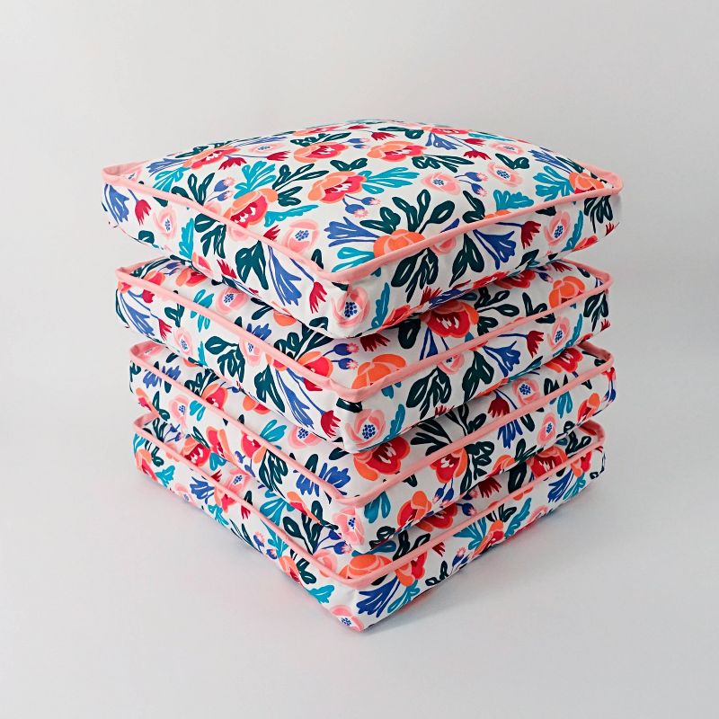 4ct Floral 15"x15" Throw Pillow Set - Bullseye's Playground™