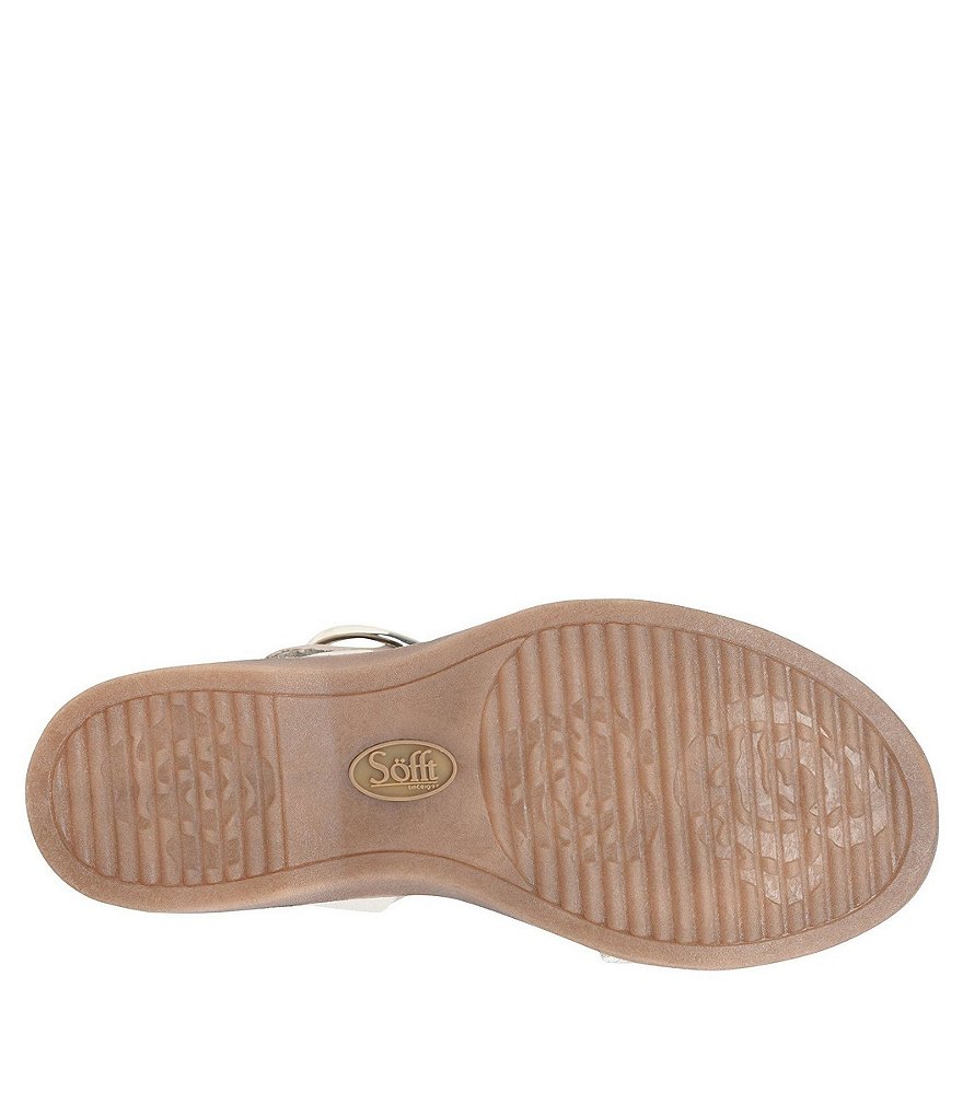 Sofft Bali Metallic Leather Wedge Sandals