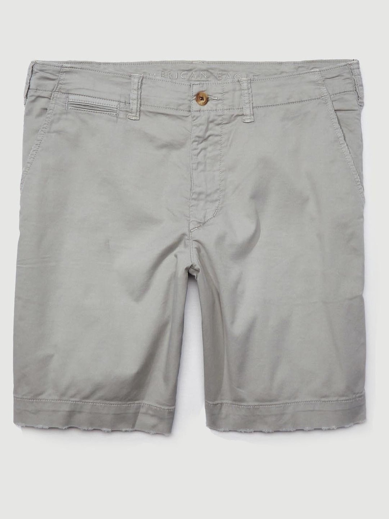American Eagle Grey Cotton Regular Fit Shorts