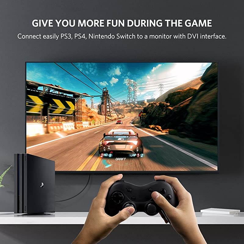 DVI to HDMI Adapter DVID 24+1Male to HDMI Female High Speed Adapter Converter Gold Plated Support 1080P for HDTV Plasma DVD Projector Computer