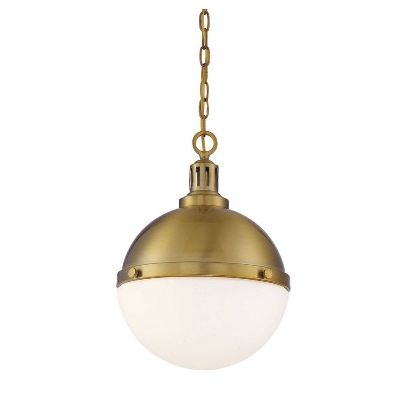 2 Light Pendant with Glass Warm Brass - Aurora Lighting