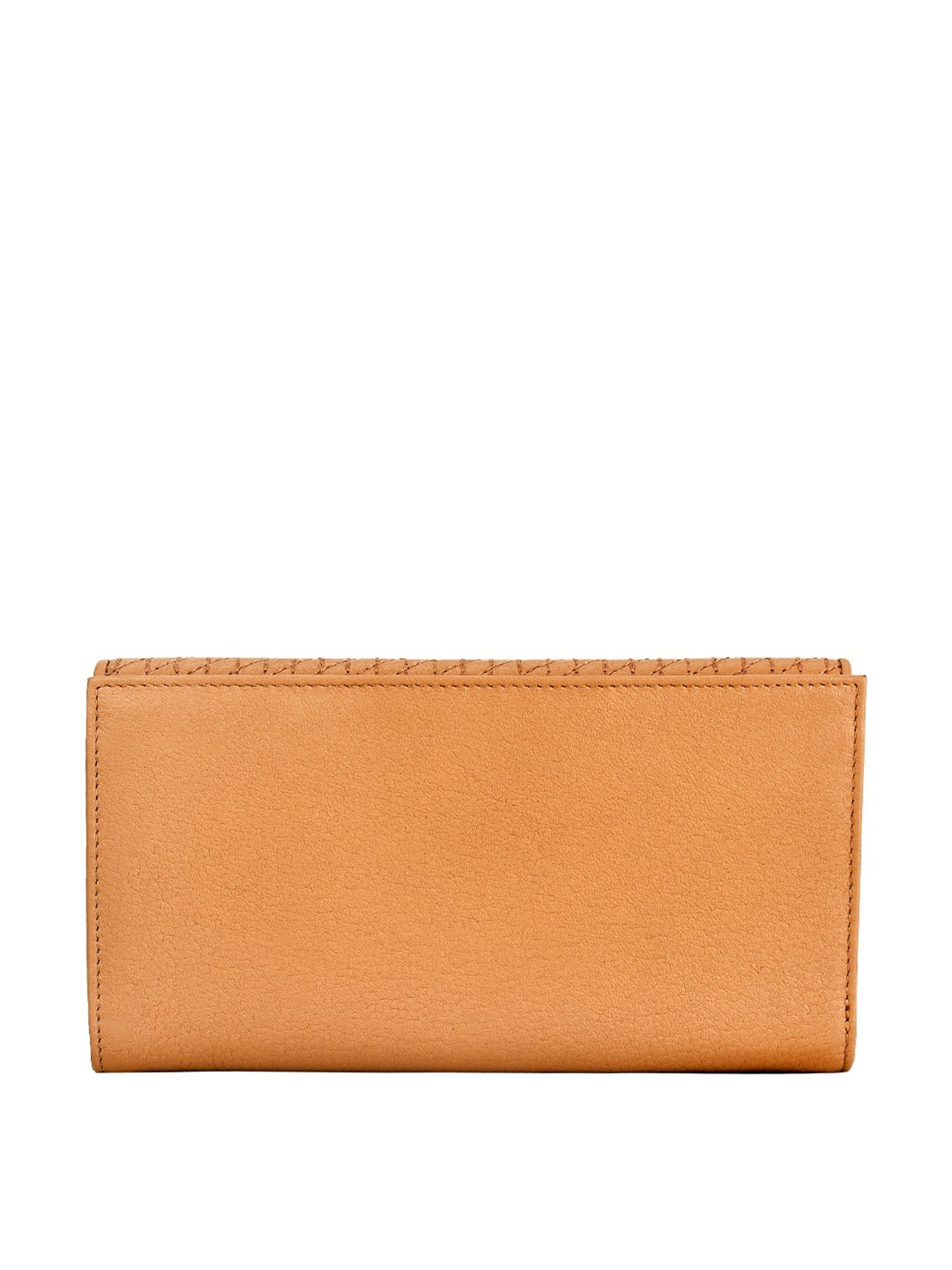 Eske Sophie Brown Textured Tri-Fold Wallet for Women