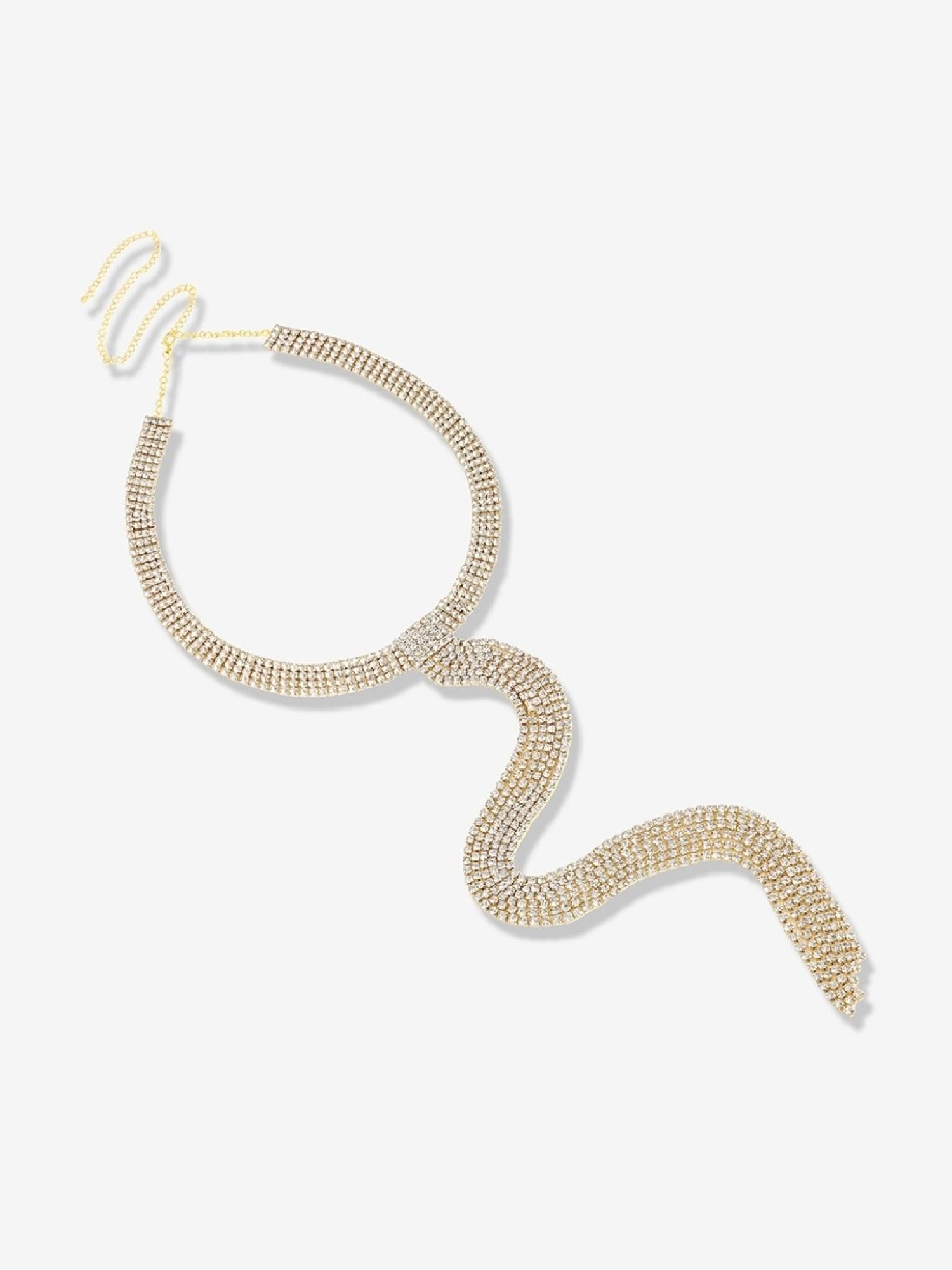 ToniQ Gold-Plated White Baroque Choker Necklace for Women