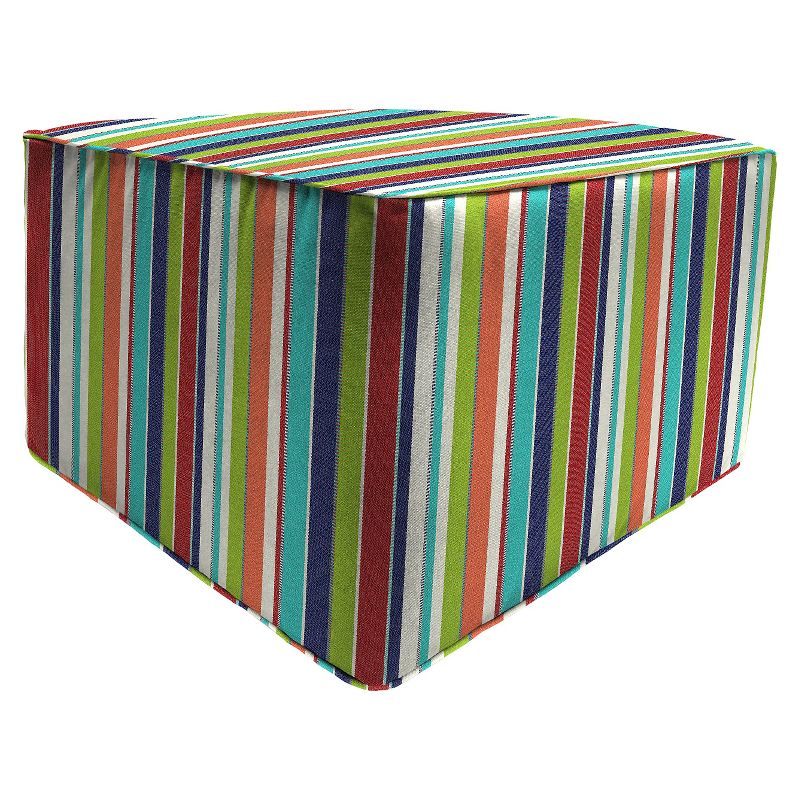 Newbury Premium Grade A Teak Wood Patio Ottoman White - Modway