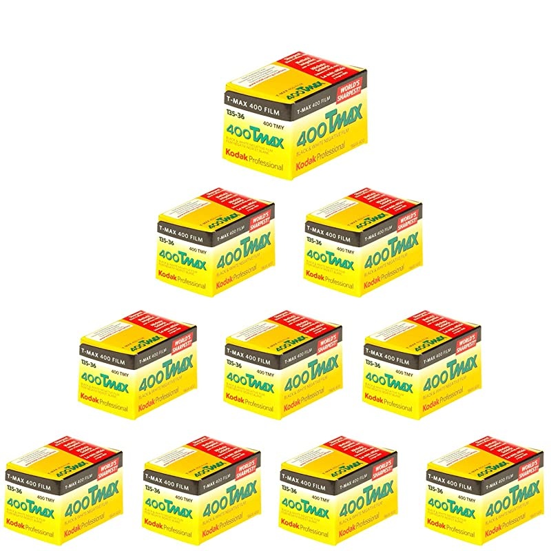 400 TMAX Professional ISO 400 35mm 36 Exposures Black and White Film 10 Rolls