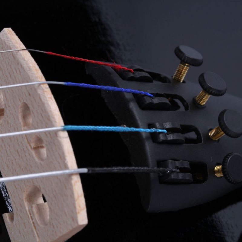 3/4 Size Acoustic Violin Fiddle w/ Case & Bow & Rosin for Beginner Black