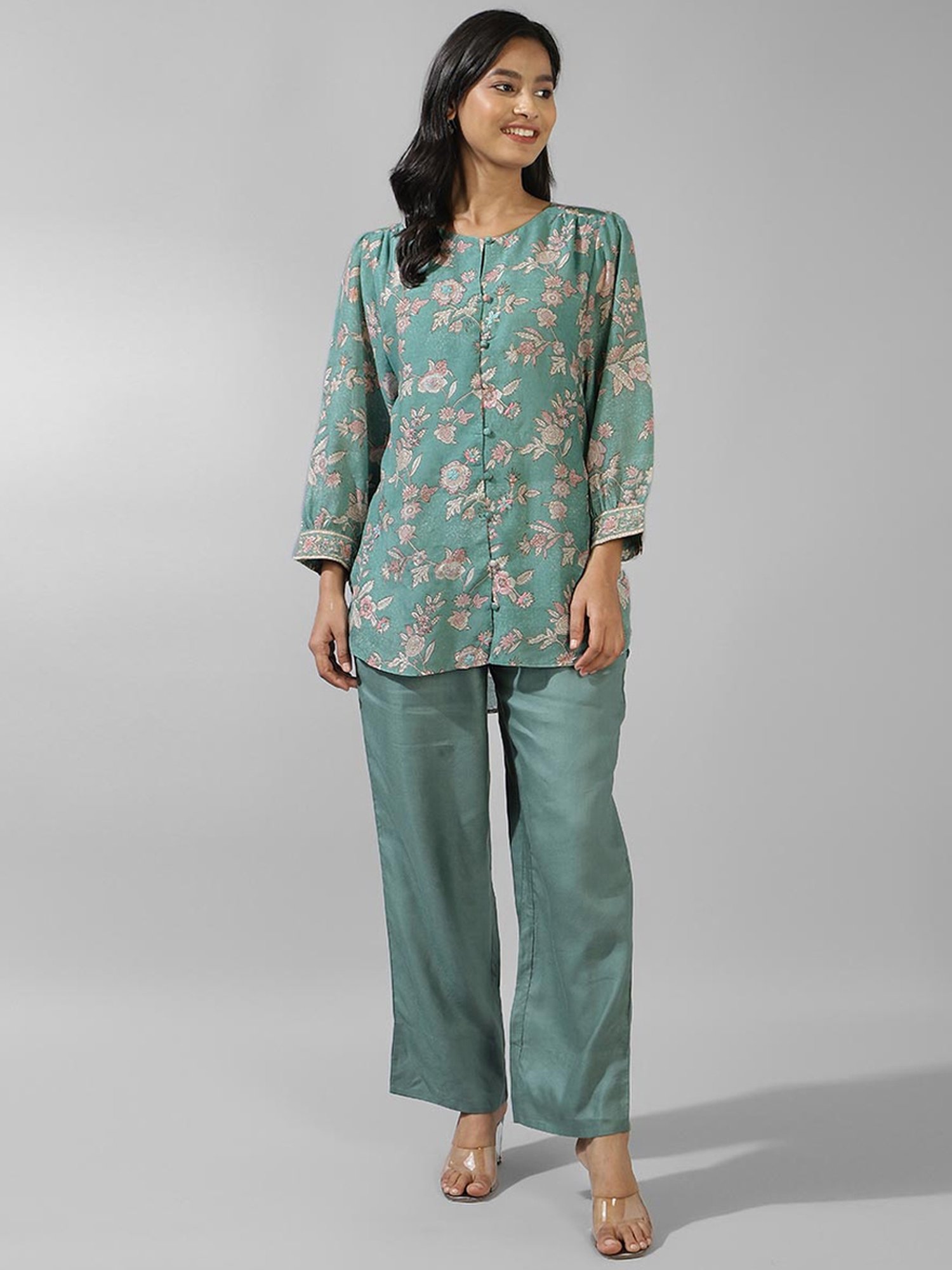 Fabindia Green Printed Tunic