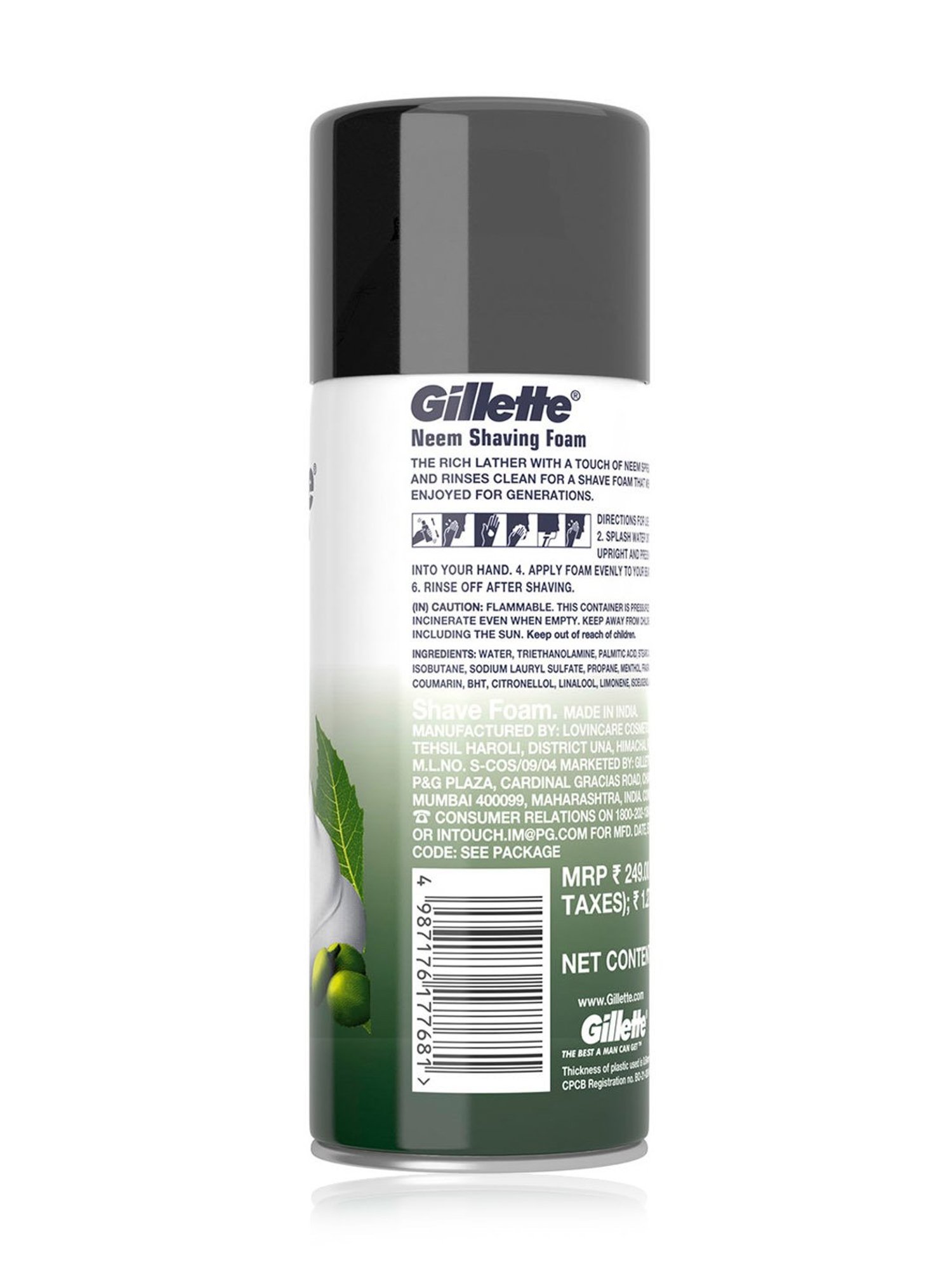 Gillette Pre Shave Foam Neem - 196 gm