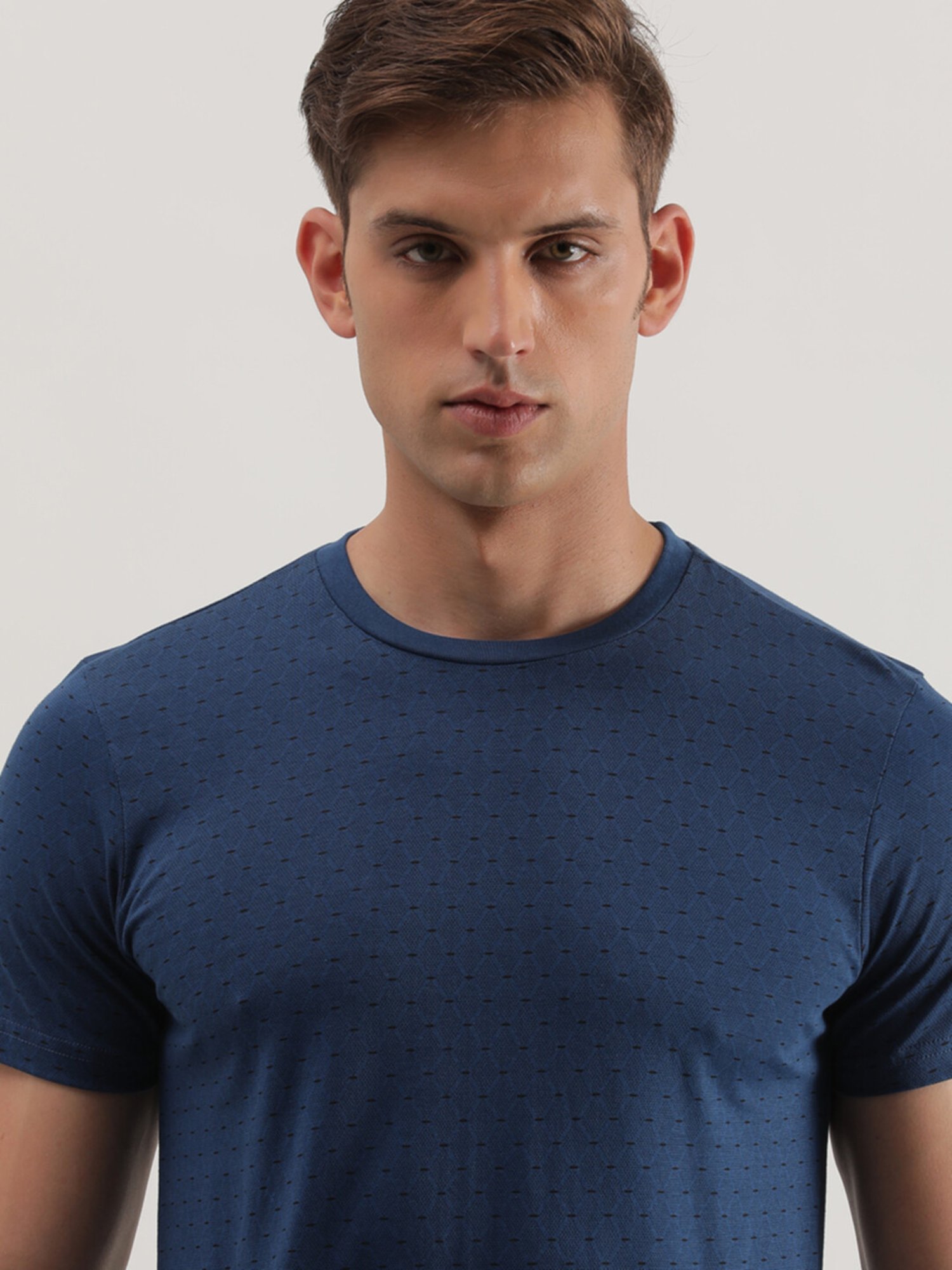 Lee Navy Slim Fit Printed Crew T-Shirt