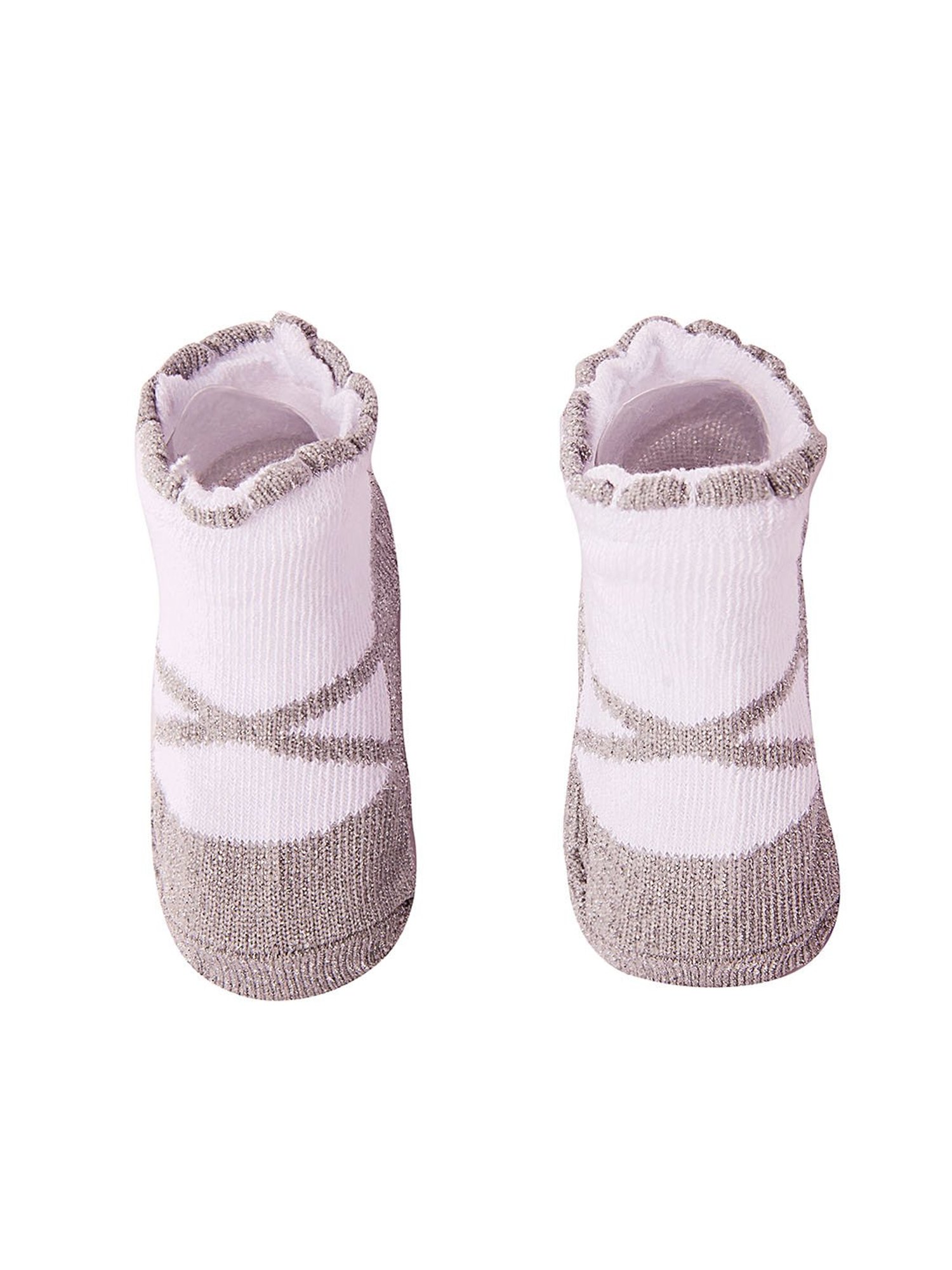 Baby Moo Dressy Floral Grey 3 Pcs Hairband and Socks Set