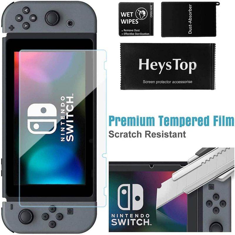 HEYSTOP Switch Carrying Case for Nintendo Switch Case with Screen Protector, 9 in 1 Nintendo Switch Accessories Kit and 6 Pcs Thumb Grip, Nintendo Switch Protective Case