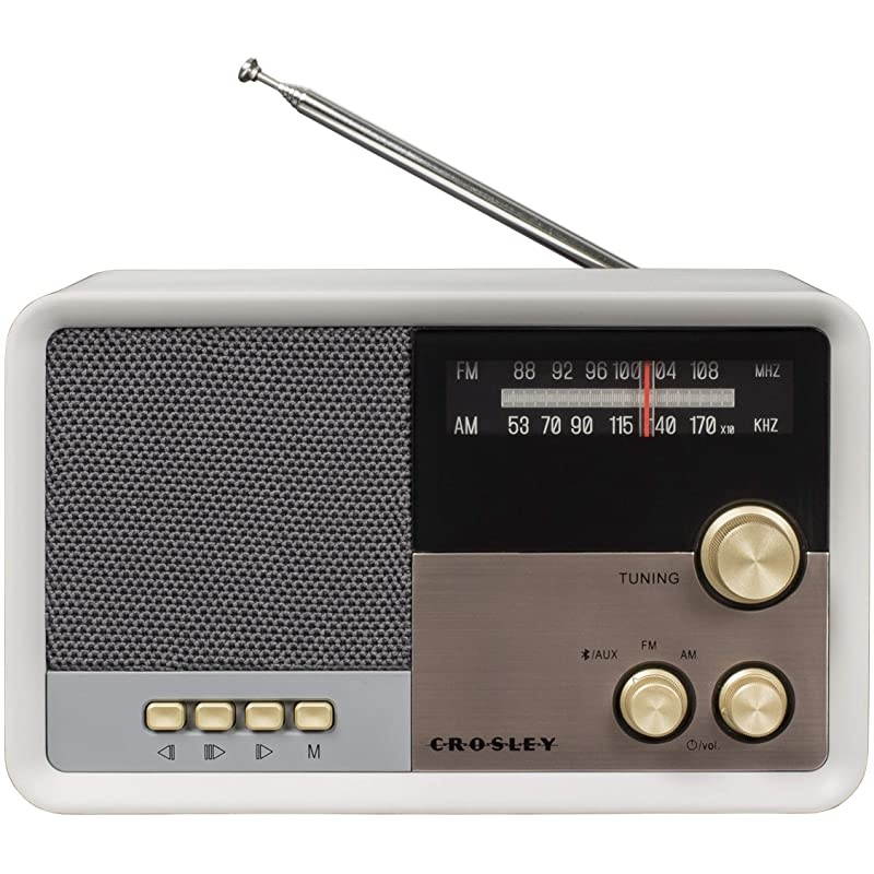 CR3036D Tribute Vintage AMFM Bluetooth Radio White Sand