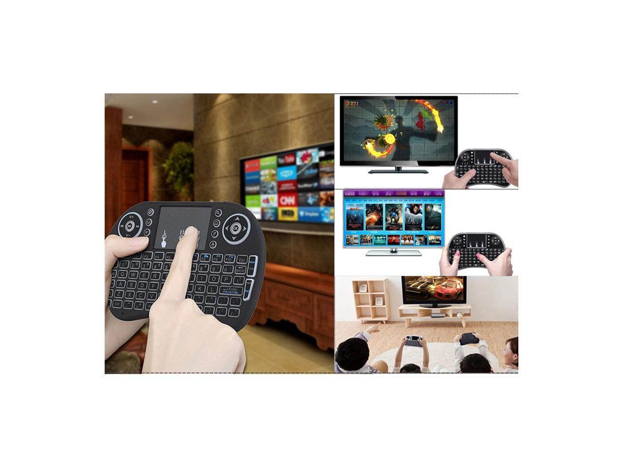7 Color Backlit i8 Mini Wireless Keyboard 2.4ghz Air Mouse with Touchpad Remote Control Android TV Box