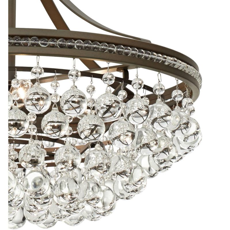 Vienna Full Spectrum Bronze Pendant Chandelier 20 1/4" Wide Clear Crystal 5-Light Fixture Dining Room House Foyer Kitchen Entryway